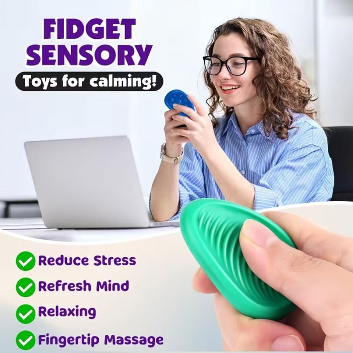 Сенсорні антистрес камінці 6шт для нейророзвитку (3734) зняття стресу та тривожності, дрібна моторика