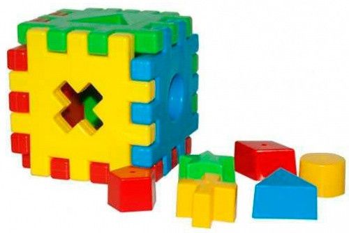 Дитяча іграшка розвиваюча конструктор сортер чарівний куб 12 ел. арт. 39176 Тигрес