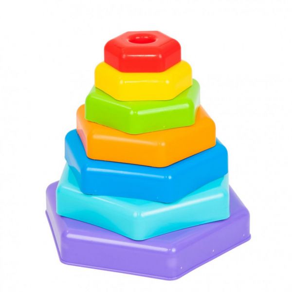 Дитяча іграшка розвиваюча райдужна пірамідка, арт.39354