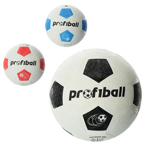 М'яч футбольний розмір №4 матеріал поверхні гума Grain, вага 290 грамiв, Profiball VA 0008 , 3 кольори