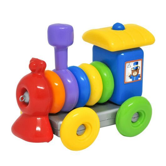 Дитяча іграшка розвиваюча потяг конструктор 14 елементів Funny train 39757 Тигрес
