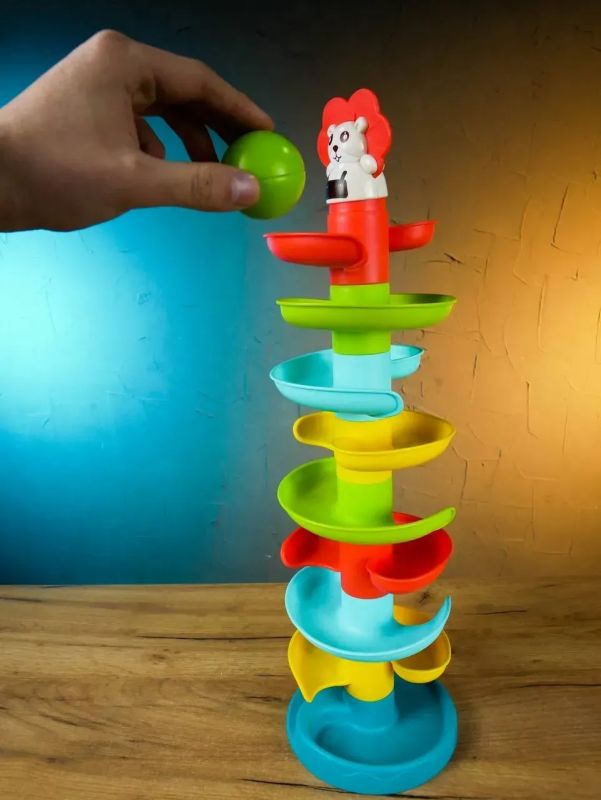 Дитяча іграшка для малюка весела вежа з кульками HE0292 HUANGER (16 елементів)
