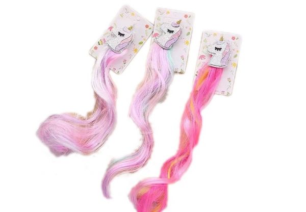Прядки для волосся рожевий єдиноріг CC-15 аксесуари для дівчат