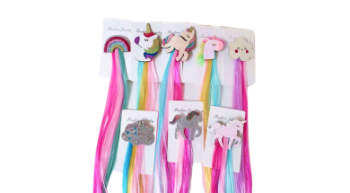 Дитяча іграшка аксесуари для дівчат CC-14 прядки для волосся веселкові