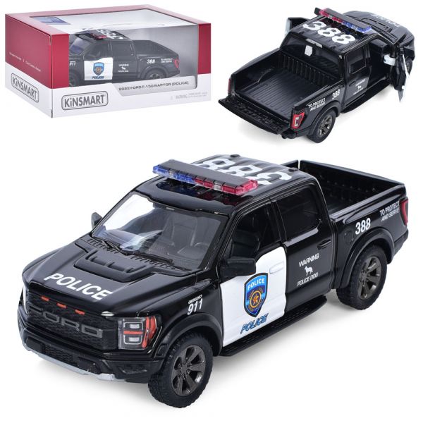 Дитяча іграшка поліцейський автомобіль 2022 Ford F-150 Raptor (Police) KT 5436 WP метало - пластиковий корпус