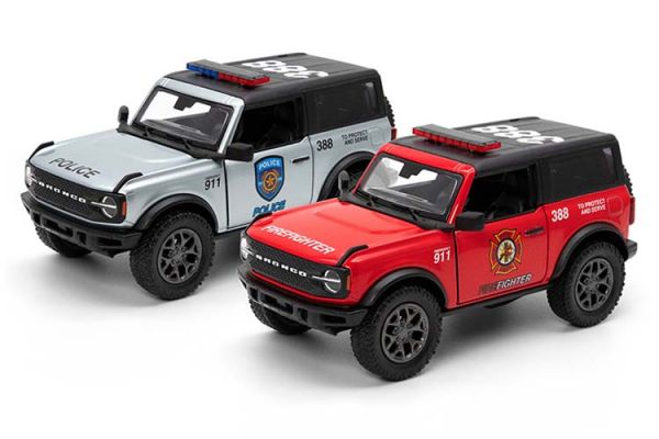 Дитяча іграшка машинка металева поліція/пожежна 2022 Ford Bronco Kinsmart (police/fire) KT5438WPR