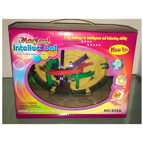 Іграшка головоломка антистрес 3D лабіринт в кулі овал 20 см 935A в коробці 21-20-20см MAZEBALL ( відео в описі)