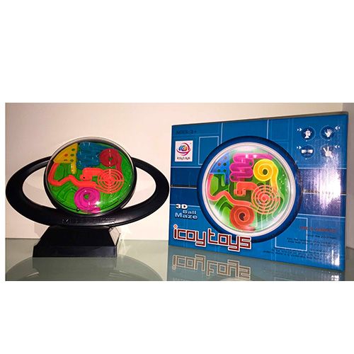 Іграшка головоломка антистрес 3D лабіринт в кулі овал 26 см арт 965 в коробці 27-21-6,5см