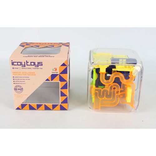 Іграшка головоломка антистрес 3D лабіринт в кубі кубик 13,5 см арт 973 в коробці 14-14-14см