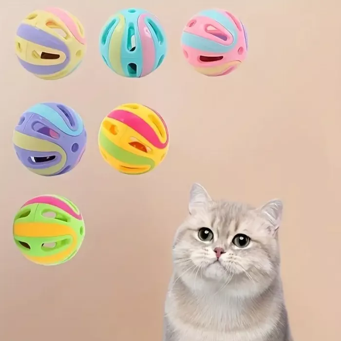 Іграшка для кота (кішки, кошеня) м'ячик дражнилка d 4,8 см 3741, відео в описі 