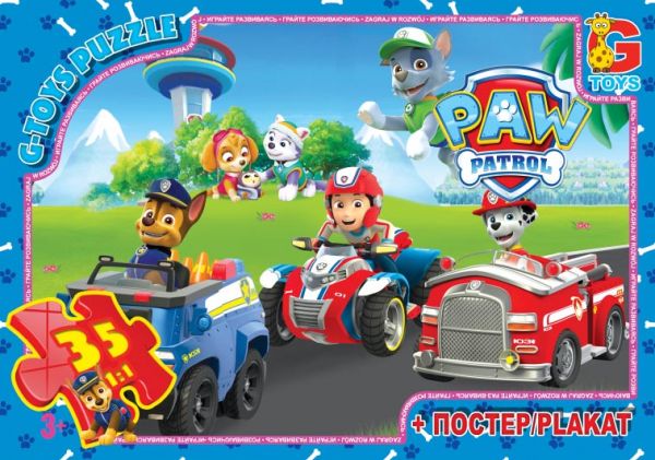 Пазли для дітей ТМ G-Toys із серії Paw Patrol (Цуценячий патруль), 35 елементів PW0819