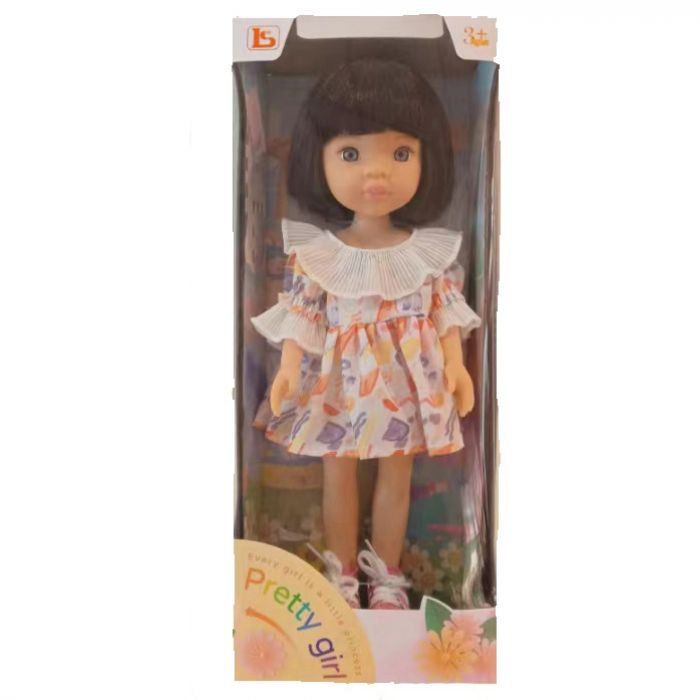 Дитяча іграшка лялька пупс в сукні і кедах, розмір 33см LS1301-12 LS
