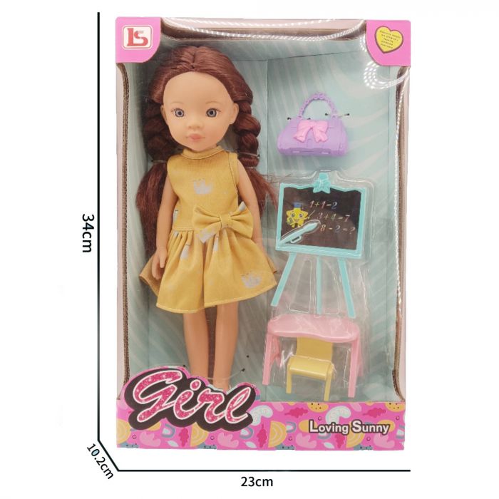 Дитяча іграшка лялька пупс вчитель, розмір 33см LS1307-4 LS, відео в описі 