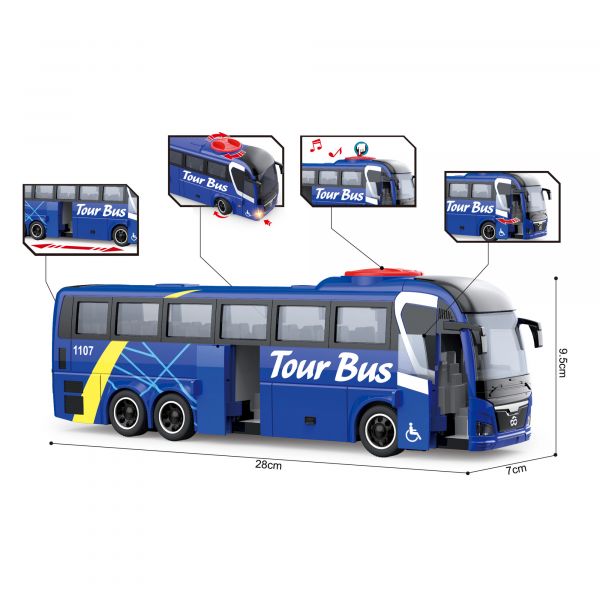 Дитяча іграшка автобус WY1107A WENYI фрикційний механізм, світло, звук