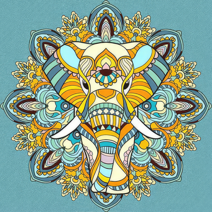 Живопис розпис картина за номерами-антистрес Strateg Загадкова Азія розміром 30х30 см  (JCEE36820)