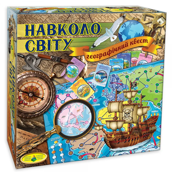 Настільна гра навколо світу (вік 10+) географічна навчальна (КФІ 2258) Настільна гра навколо світу (вік 10+) географічна навчальна (КФІ 2258)