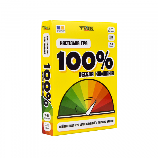 Настільна гра Strateg 100% Весела компанія ( Вік 10+) (30949)