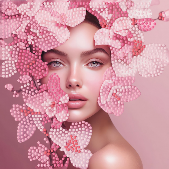 Набір для творчості алмазна картина Ніжність Strateg розміром 18х18 см (ZAV1818-14)