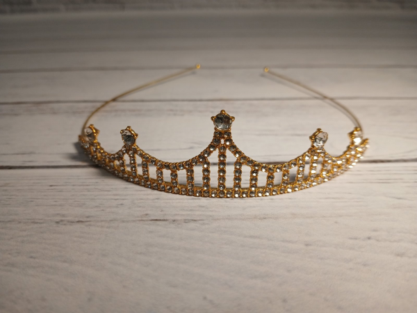 Діадема (тіара) корона колір золото (gold), матеріал метал (4682), відео в описі 