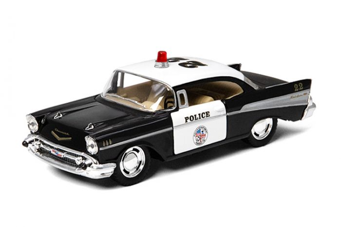 Дитяча іграшка поліцейський автомобіль 1957 Chevrolet Bel Air (Police) KT 5323 WP маштаб 1:40 , метало - пластиковий корпус