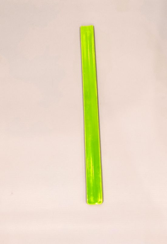 Браслет світловідбивний флікер Stripe жовтий довжина 40 см 5509 самозачиняється