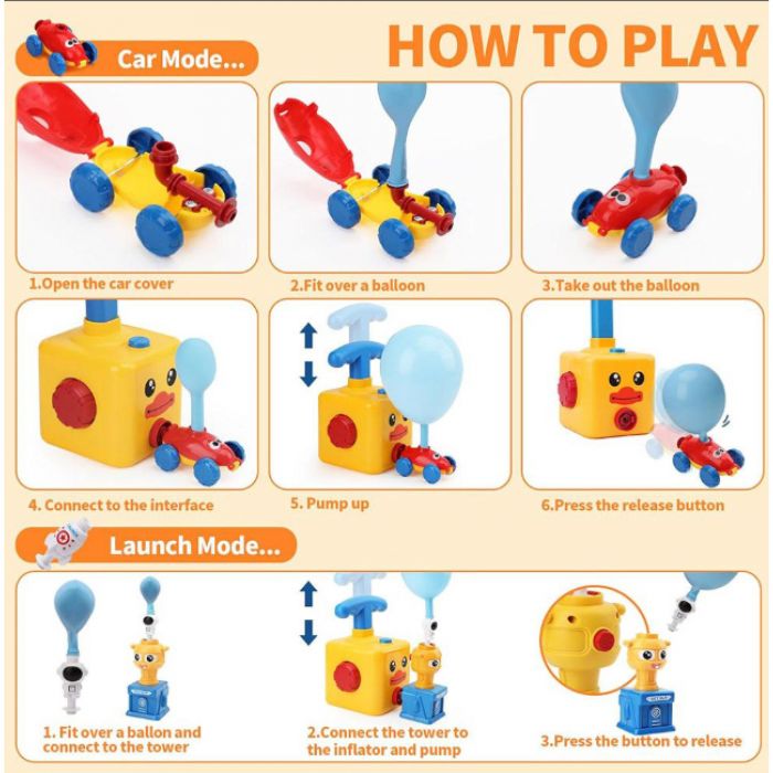 Дитяча іграшка машинка ігровий набір аеромобіль з кульками KB177-3 POWER BALLOON
