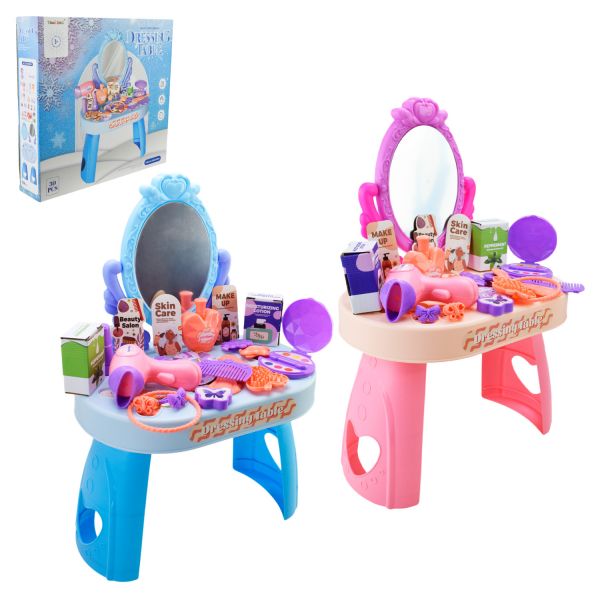 Дитяча іграшка набір стиліста 9222/9224 трюмо, фен, аксесуари, іграшкова косметика, мікс 2 кольори