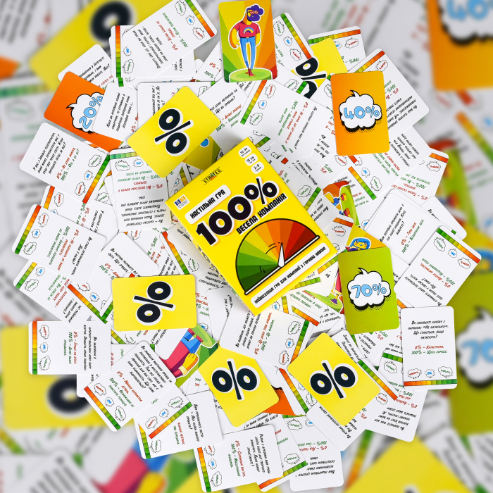 Настільна гра Strateg 100% Весела компанія ( Вік 10+) (30949)