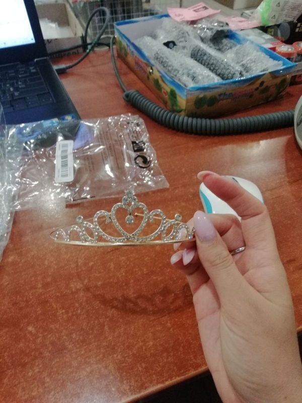 Діадема (тіара) у вигляді корони A-20 колір золото, матеріал метал