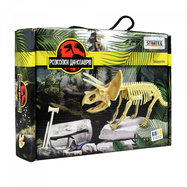 Набір для творчості Strateg Розкопки динозаврів. Трицератопс (укр), 30833 Набір для творчості Strateg Розкопки динозаврів. Трицератопс (укр), 30833