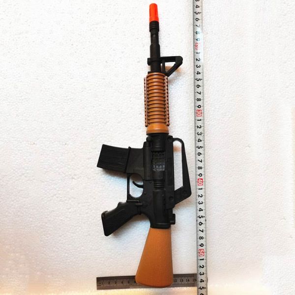 Дитяча іграшка (зброя) автомат трещітка пластиковий (43,3956) в пакеті 15*44см