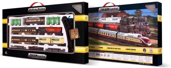 Дитяча іграшка залізна дорога (залізниця) 240 см, 1601А-1,В-1 FENFA, маштаб 1:87, світло та звук (2 вида)