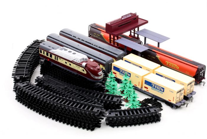 Дитяча іграшка залізна дорога (залізниця) 325 см, FENFA 1601А,В , маштаб 1:87, світло та звук (2 види)