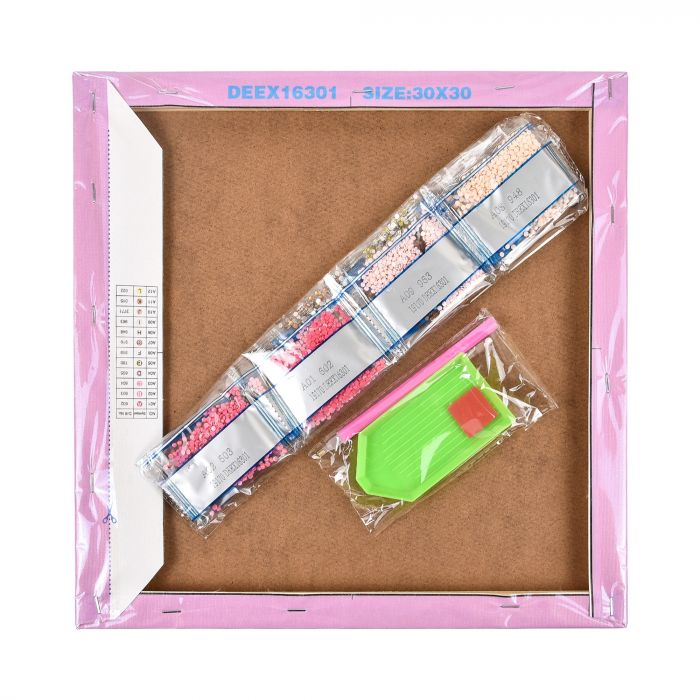 Набір для творчості алмазна вишивка картина мозаїка квіткова палітраStrateg розміром 30х30 см DEEX16292