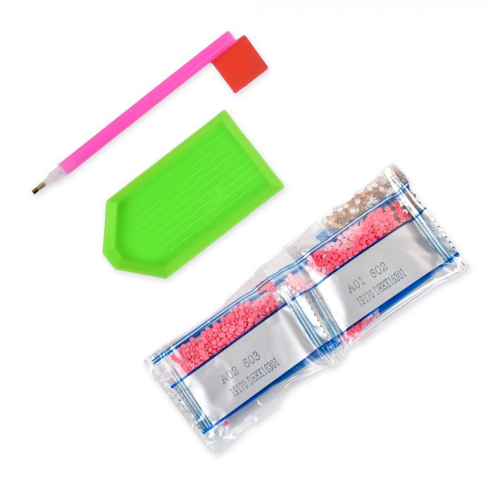 Набір для творчості алмазна вишивка картина мозаїка вітражні квіти Strateg розміром 30х30 см DEEX16280