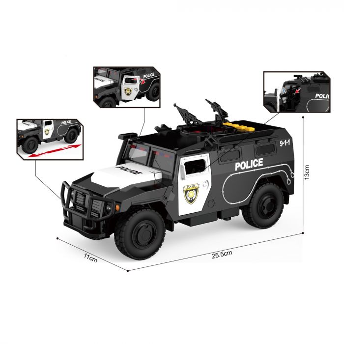 Дитяча іграшка машинка фрикційний поліцейський джип WY860B WENYI