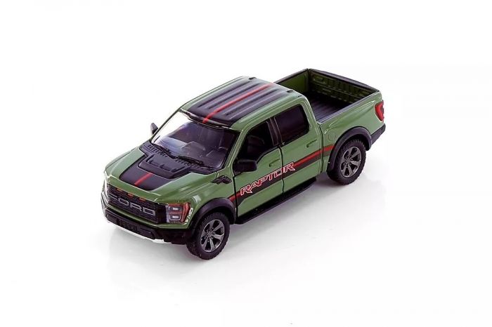 Дитяча іграшка машинка KT5436WF FORD F-150 RAPTOR (2022) метало-пластиковий корпус (червоний, зелений)