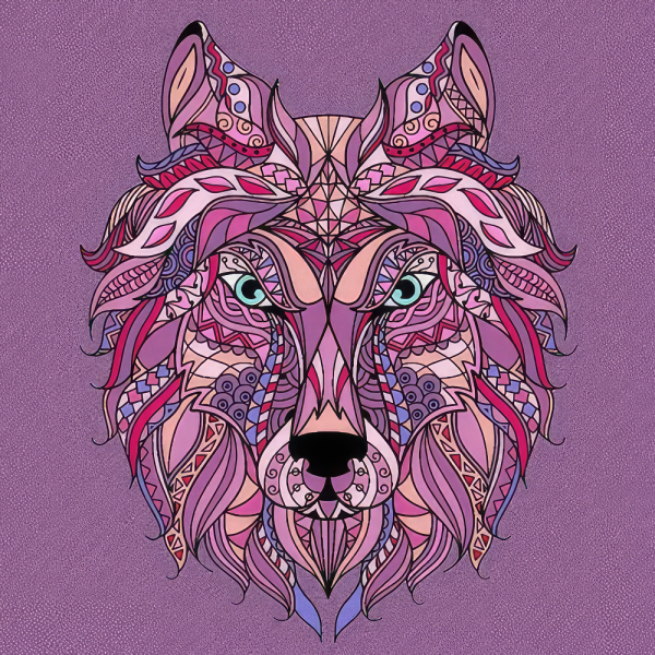 Живопис розпис картина за номерами-антистрес Strateg Яскравий вовк розміром 30х30 см  (JCEE36811)