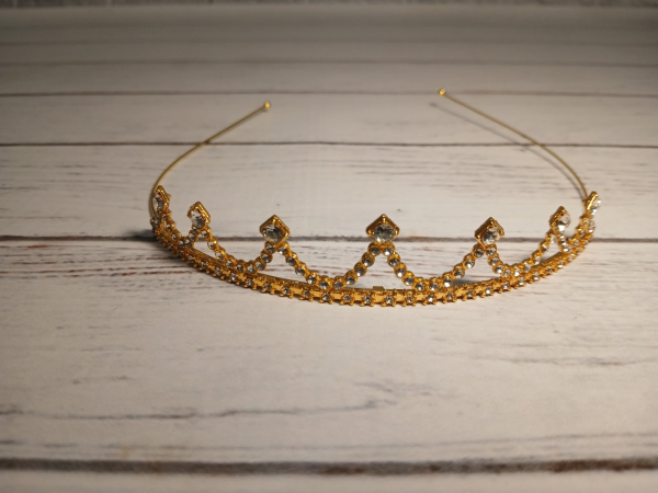 Діадема (тіара) корона колір золото (gold), матеріал метал (4681), відео в описі 