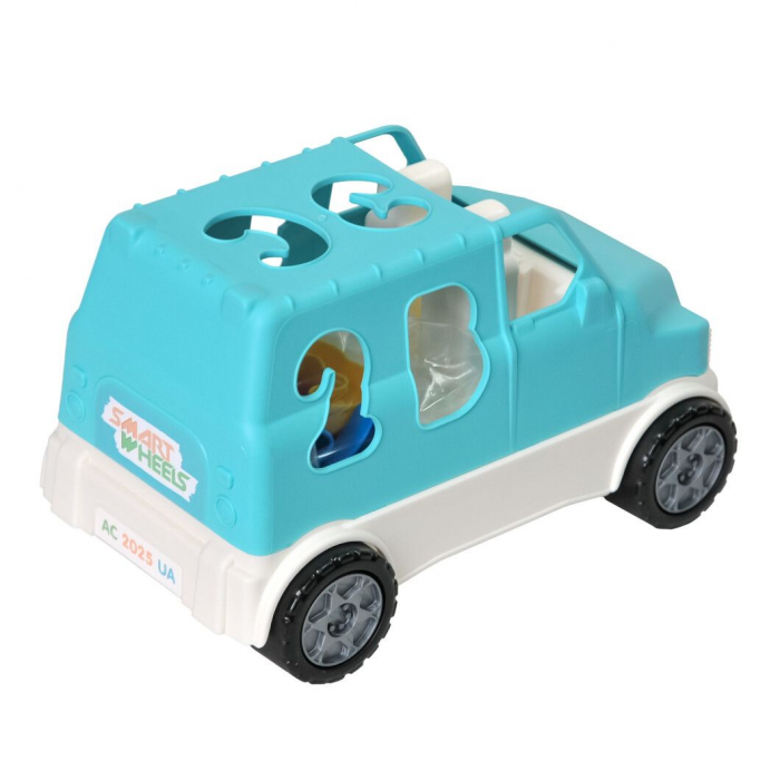 Дитяча іграшка машинка сортер 6 елементів (бірюзовий) Smart Wheels 40062 Тигрес