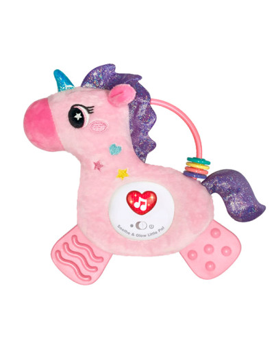 М'яка іграшка єдиноріг зі світлом і звуком SL88050 SUNLIKE®, відео в описі 