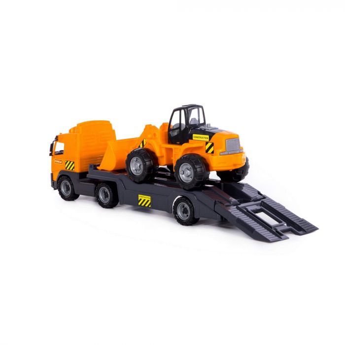Дитяча іграшка автомобіль - трейлер та трактор - навантажувач Volvo 58423 Polesie (у лотку)