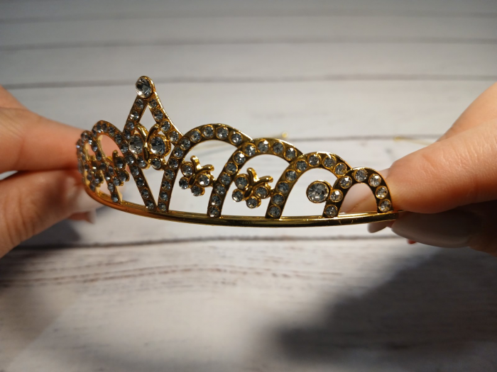 Діадема (тіара) корона колір золото (gold), матеріал метал (4683), відео в описі 