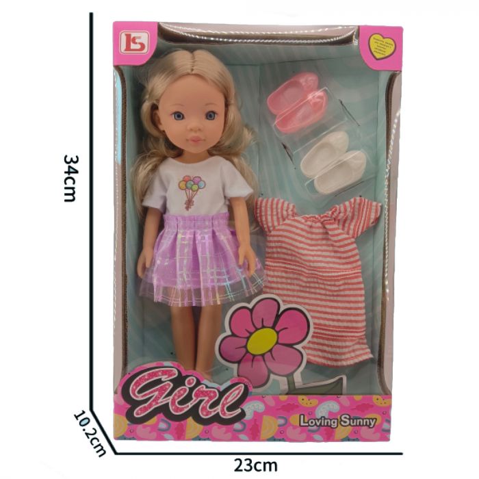 Дитяча іграшка лялька пупс з комплектом одягу, розмір 33см LS1307-5 LS