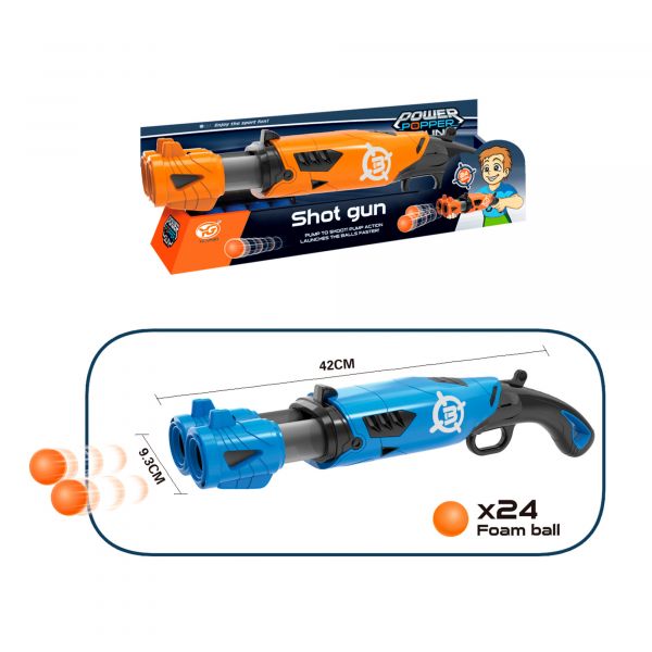 Дитяча іграшка пістолет стріляє м'якими набоями, 24кульки в комплекті YG08P YG SPORT®
