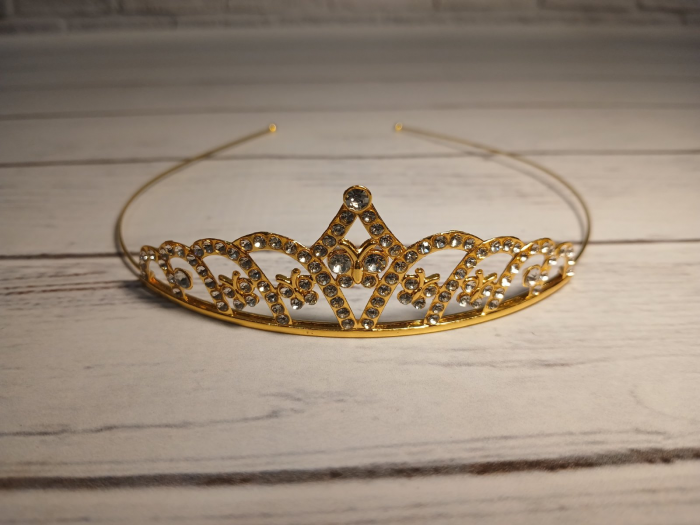 Діадема (тіара) корона колір золото (gold), матеріал метал (4683), відео в описі 