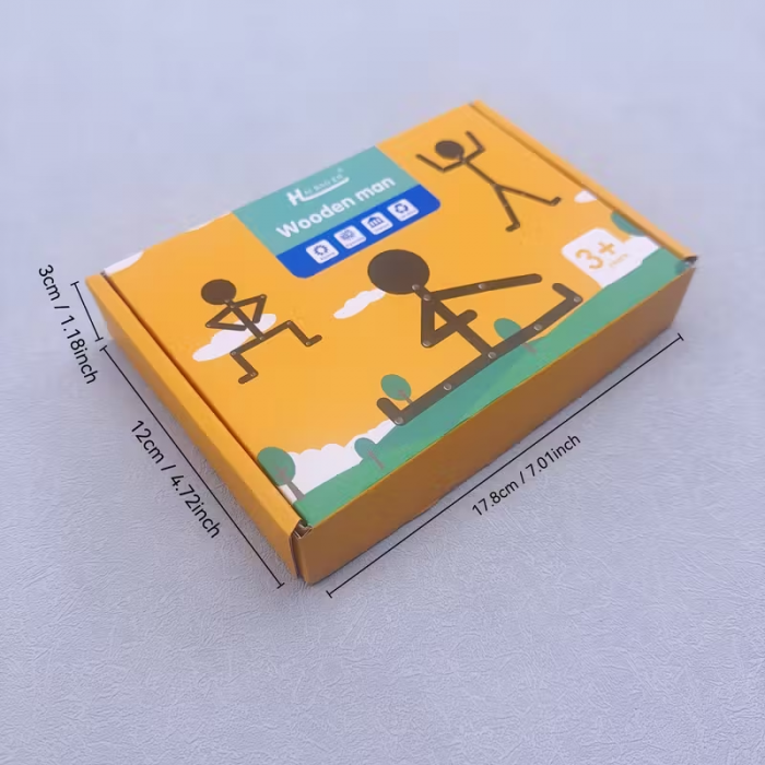 Дитяча іграшка головоломка антистрес гра пазл дерев'ний чоловічок (4584) уцінка, пом'ята коробка, відео в описі 