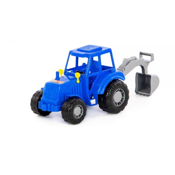 Дитяча іграшка машинка трактор майстер з лопатою у сіточці 84873