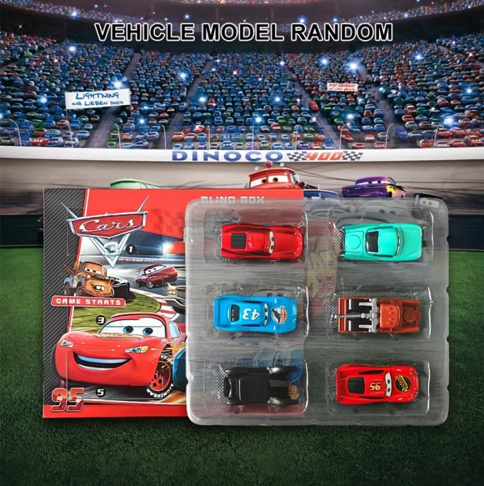 Дитяча іграшка машинка герой мультфільму тачки, гонка 7 см, набір 6 шт, метало - пластикова (4598) ціна за набір