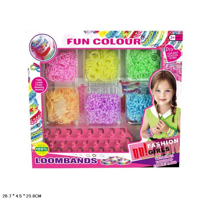 Набір резиночки для плетіння браслетів J201-2, коробка 26,7*4,5*23,8см
